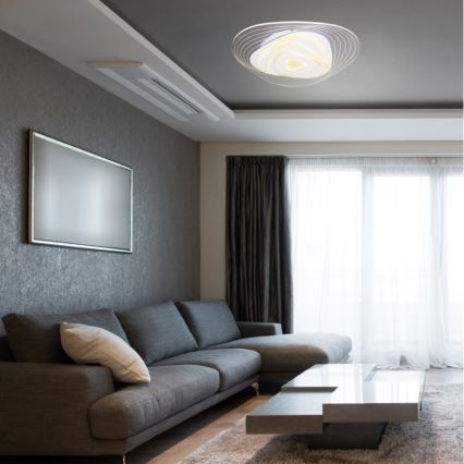 Globo - Lámpara de techo LED regulable LED/40W/230V 3000-6500K 50,2x48,8 cm Wi-Fi Tuya + mando a distancia