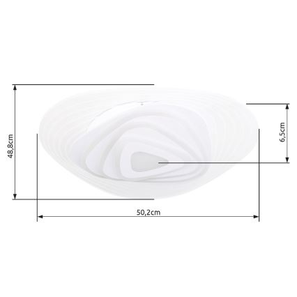Globo - Lámpara de techo LED regulable LED/40W/230V 3000-6500K 50,2x48,8 cm Wi-Fi Tuya + mando a distancia