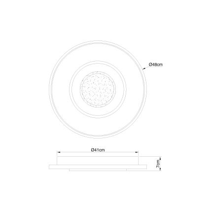 Globo - Plafón LED regulable LED/36W/230V 2700-6000K + control remoto