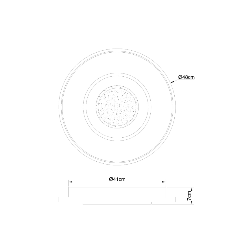 Globo - Plafón LED regulable LED/36W/230V 2700-6000K + control remoto