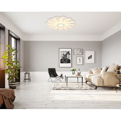 Globo - Lámpara de techo LED regulable LED/58W/230V 2700-6000K diámetro 50 cm blanca + mando a distancia