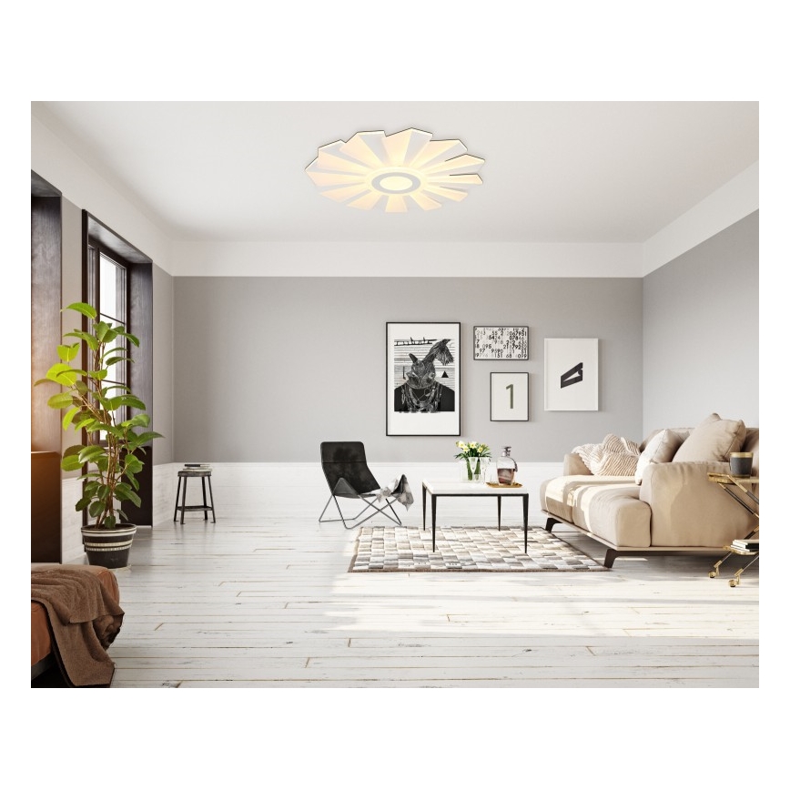 Globo - Lámpara de techo LED regulable LED/58W/230V 2700-6000K diámetro 50 cm blanca + mando a distancia