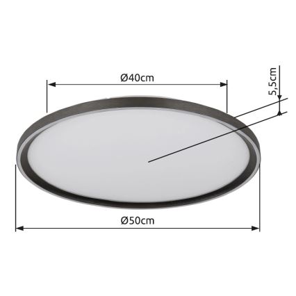 Globo - Plafón LED regulable LED/48W/230V 2700-6000K + control remoto diá. 50 cm