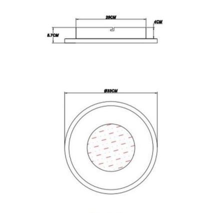 Globo - Lámpara de techo LED LED/24W/230V 2700/4500/6500K Ø 33 cm
