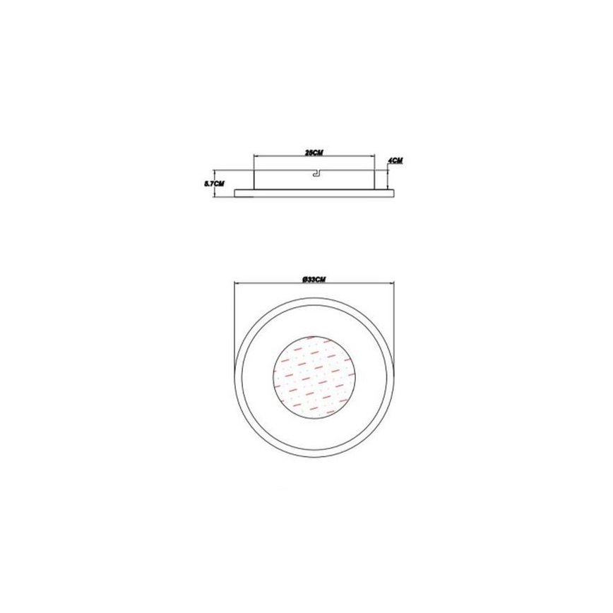 Globo - Lámpara de techo LED LED/24W/230V 2700/4500/6500K Ø 33 cm