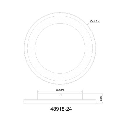 Globo - Plafón LED regulable LED/24W/230V 2700-6000K + control remoto