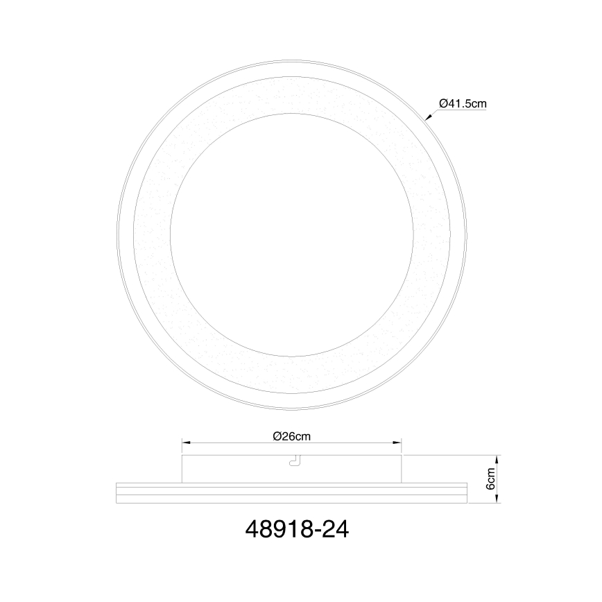 Globo - Plafón LED regulable LED/24W/230V 2700-6000K + control remoto