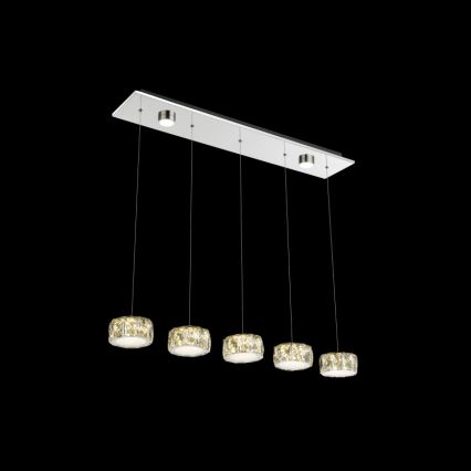 Globo - Lámpara LED colgante LED/52W/230V 4000K cromo brillante/transparente