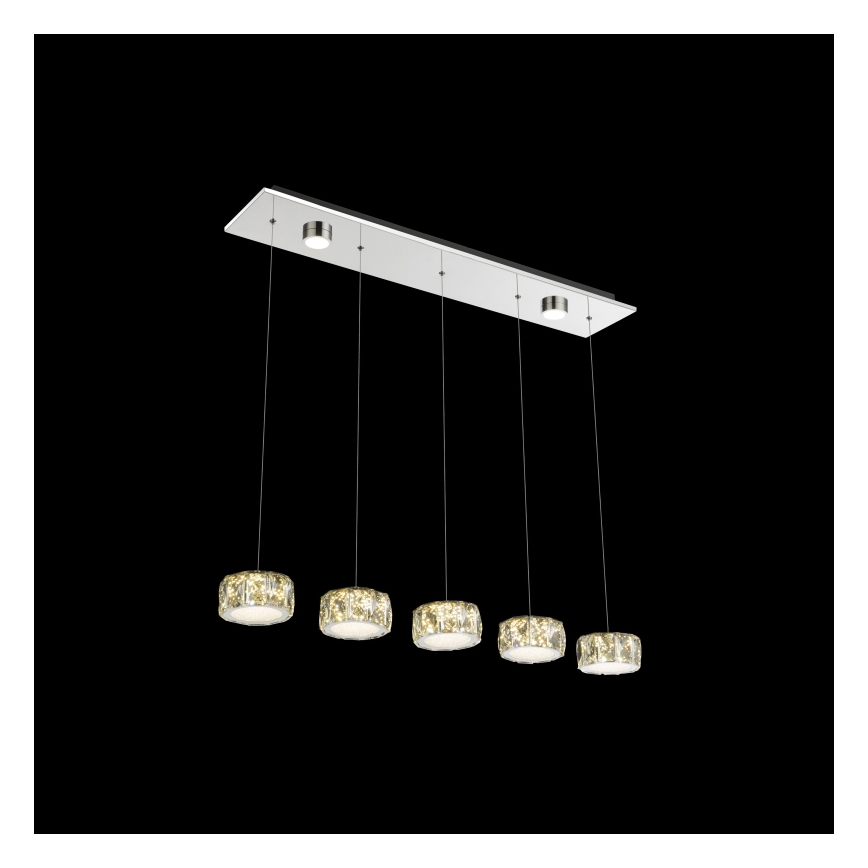 Globo - Lámpara LED colgante LED/52W/230V 4000K cromo brillante/transparente