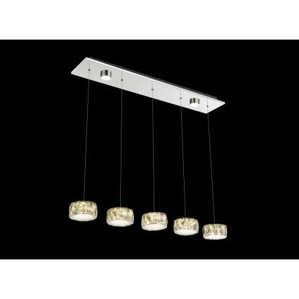 Globo - Lámpara LED colgante LED/52W/230V 4000K cromo brillante/transparente