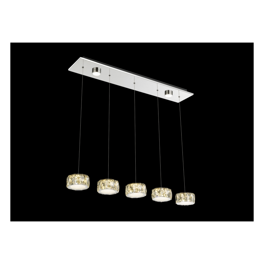 Globo - Lámpara LED colgante LED/52W/230V 4000K cromo brillante/transparente