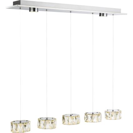 Globo - Lámpara LED colgante LED/52W/230V 4000K cromo brillante/transparente