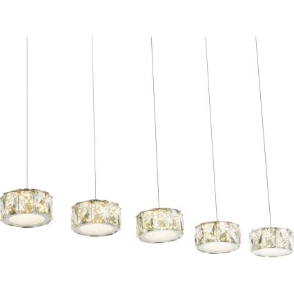 Globo - Lámpara LED colgante LED/52W/230V 4000K cromo brillante/transparente