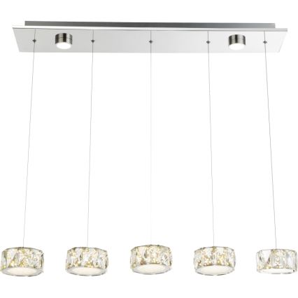 Globo - Lámpara LED colgante LED/52W/230V 4000K cromo brillante/transparente