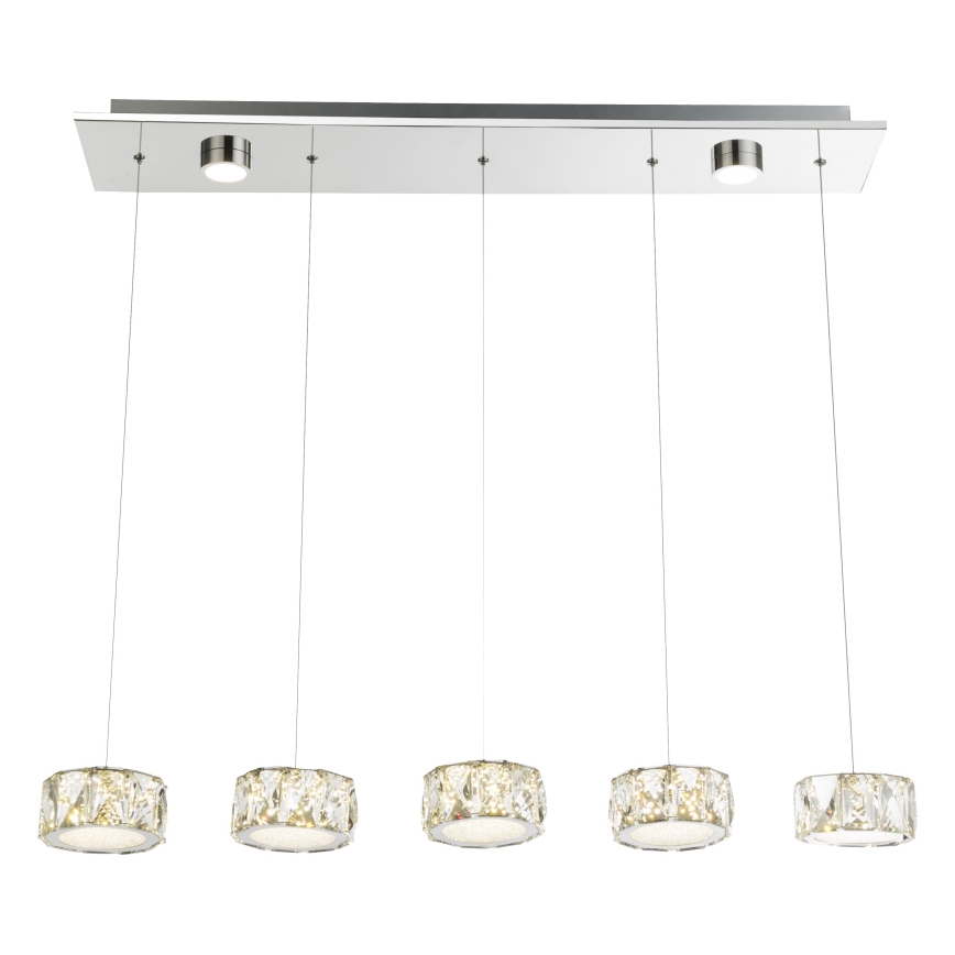 Globo - Lámpara LED colgante LED/52W/230V 4000K cromo brillante/transparente