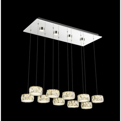 Globo - Lámpara LED colgante LED/92W/230V 4000K cromo brillante/transparente