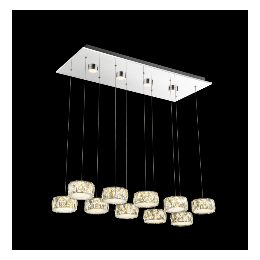 Globo - Lámpara LED colgante LED/92W/230V 4000K cromo brillante/transparente