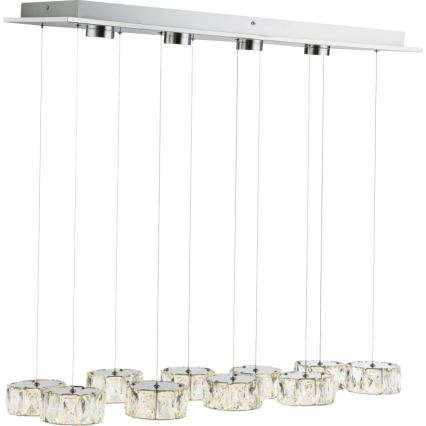 Globo - Lámpara LED colgante LED/92W/230V 4000K cromo brillante/transparente