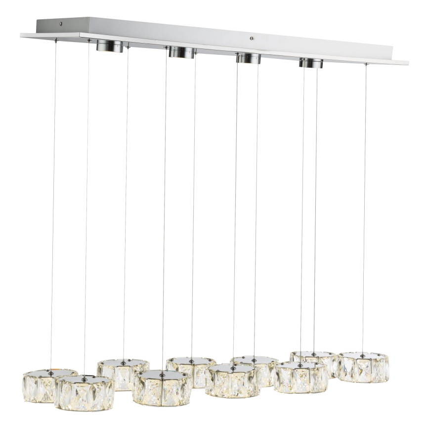Globo - Lámpara LED colgante LED/92W/230V 4000K cromo brillante/transparente