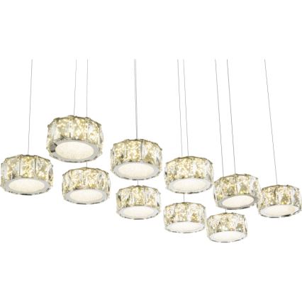 Globo - Lámpara LED colgante LED/92W/230V 4000K cromo brillante/transparente
