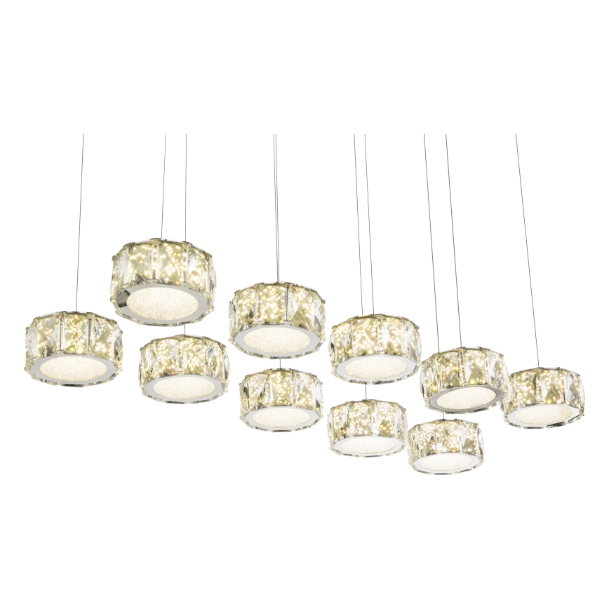 Globo - Lámpara LED colgante LED/92W/230V 4000K cromo brillante/transparente