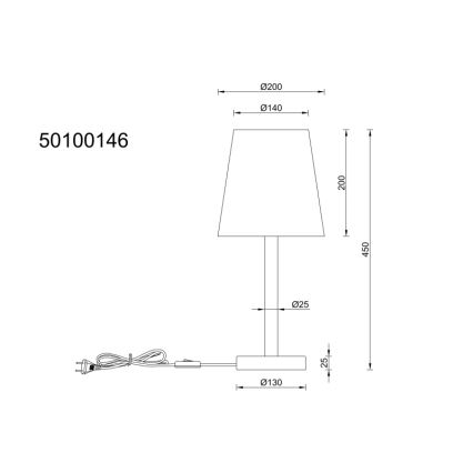 Globo - Lámpara de mesa 1xE14/25W/230V