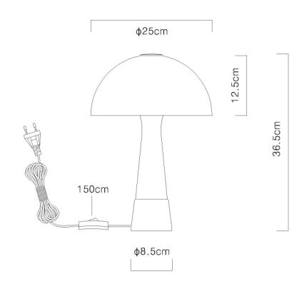 Globo - Lámpara de mesa 1xE27ILLU/40W/230V verde