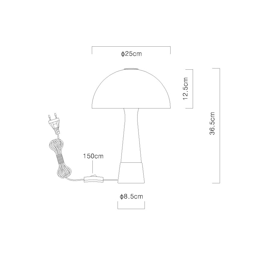 Globo - Lámpara de mesa 1xE27ILLU/40W/230V verde