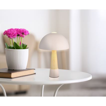 Globo - Lámpara de mesa 1xE27ILLU/40W/230V beige