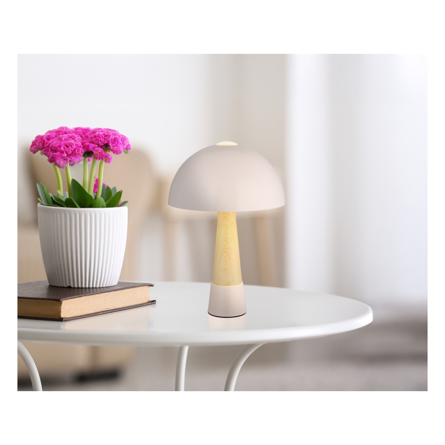 Globo - Lámpara de mesa 1xE27ILLU/40W/230V beige