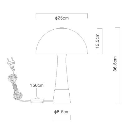 Globo - Lámpara de mesa 1xE27ILLU/40W/230V beige
