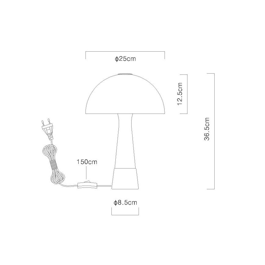 Globo - Lámpara de mesa 1xE27ILLU/40W/230V beige