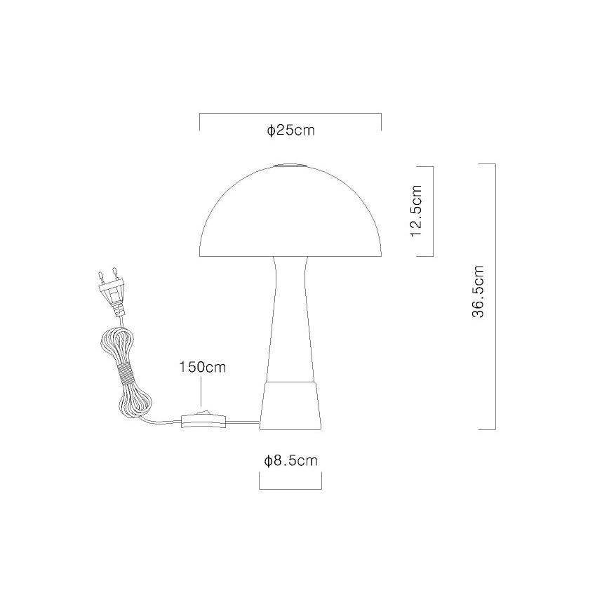 Globo - Lámpara de sobremesa 1xE27ILLU/40W/230V blanca