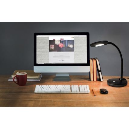Globo - Lámpara de mesa táctil LED regulable LED/4,6W/230V negra
