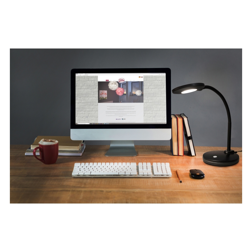Globo - Lámpara de mesa regulable LED táctil LED/4,6W/230V negro