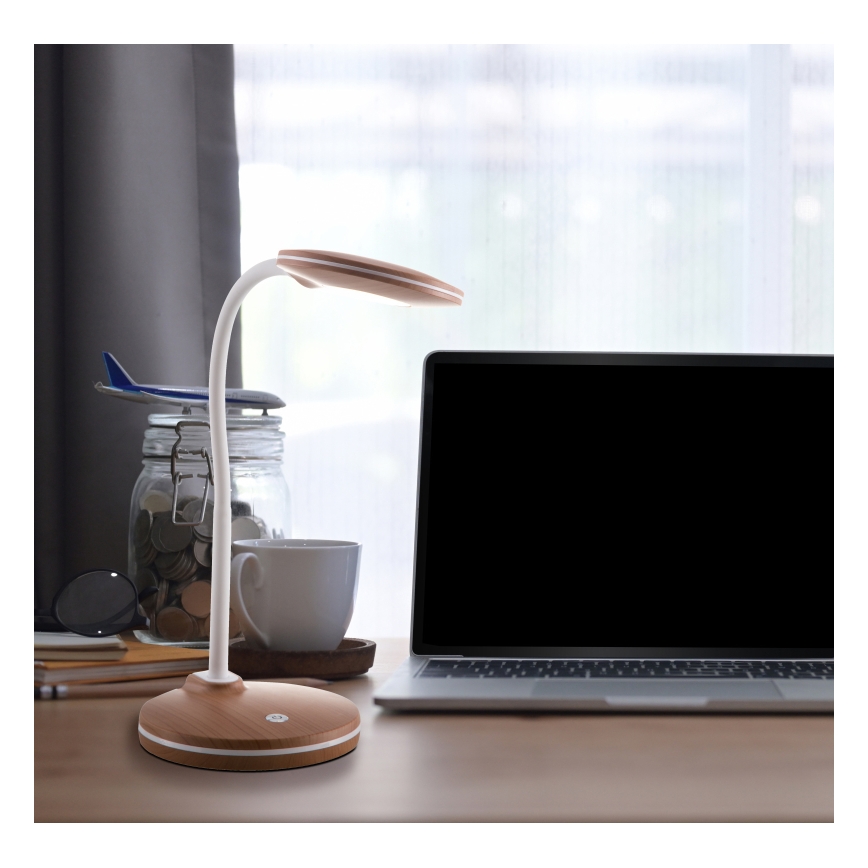 Globo - Lámpara de mesa LED táctil flexible regulable LED/4,6W/230V marrón