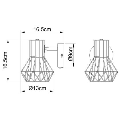 Globo - Foco de pared 1xE27/40W/230V