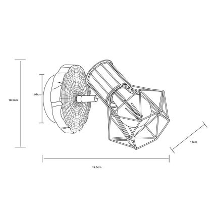 Globo - Foco de pared 1xE27/60W/230V