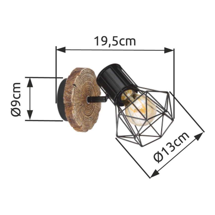 Globo - Lámpara de pared con foco 1xE27/60W/230V