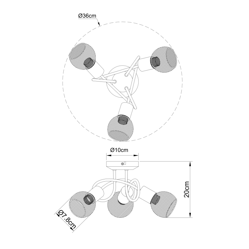 Globo - Lámpara de techo 3xE14/40W/230V