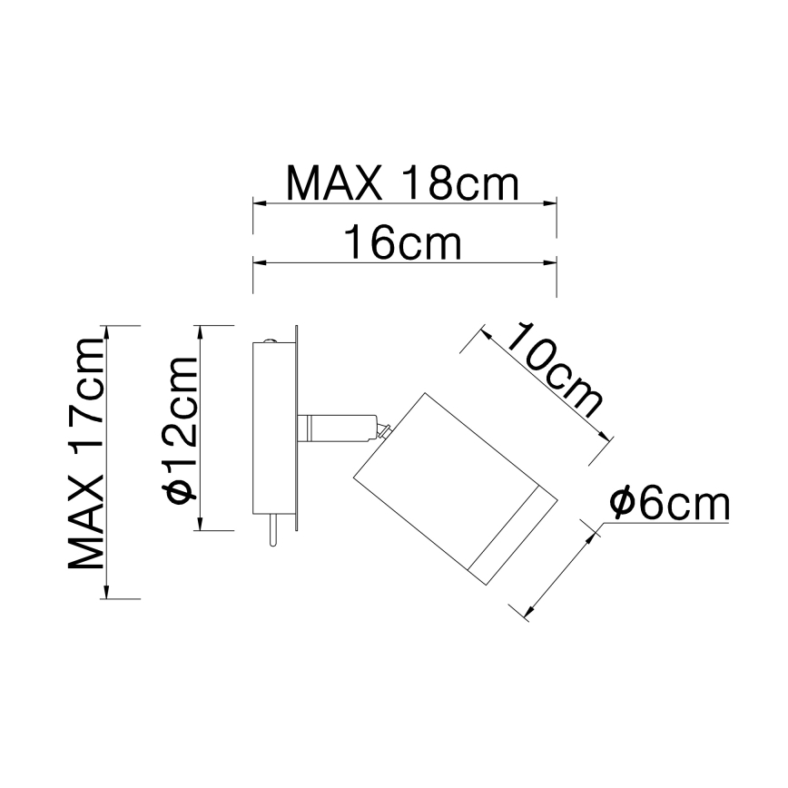 Globo - Foco de pared 1xE27/60W/230V