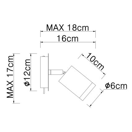 Globo - Lámpara de pared con foco 1xE27/60W/230V