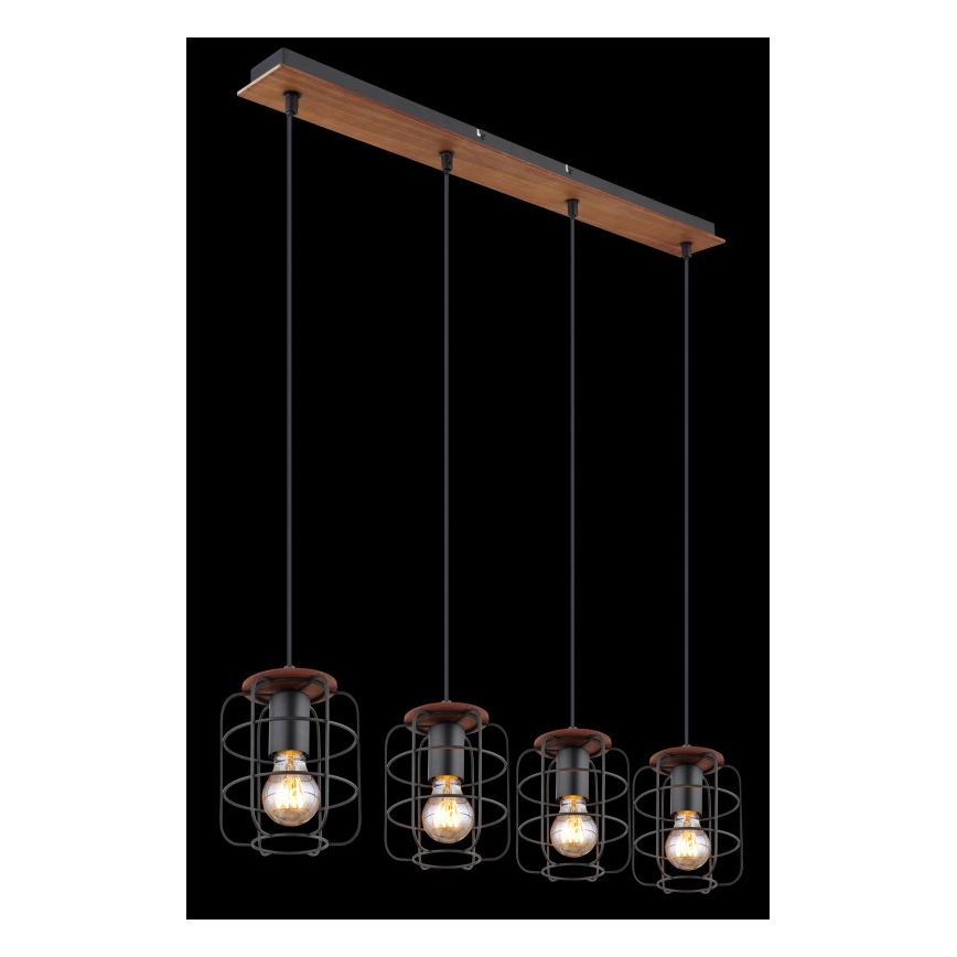 Globo - Lámpara colgante con cable 4xE27/40W/230V