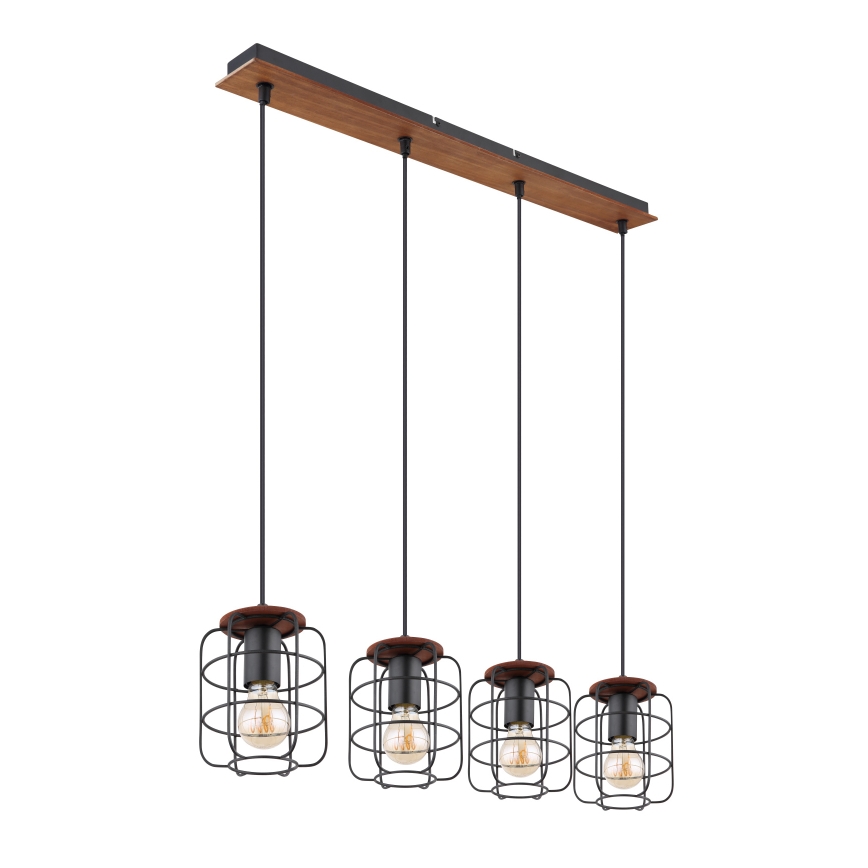 Globo - Lámpara colgante con cable 4xE27/40W/230V