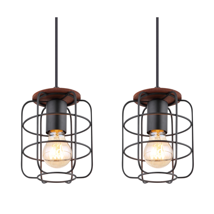 Globo - Lámpara colgante con cable 4xE27/40W/230V