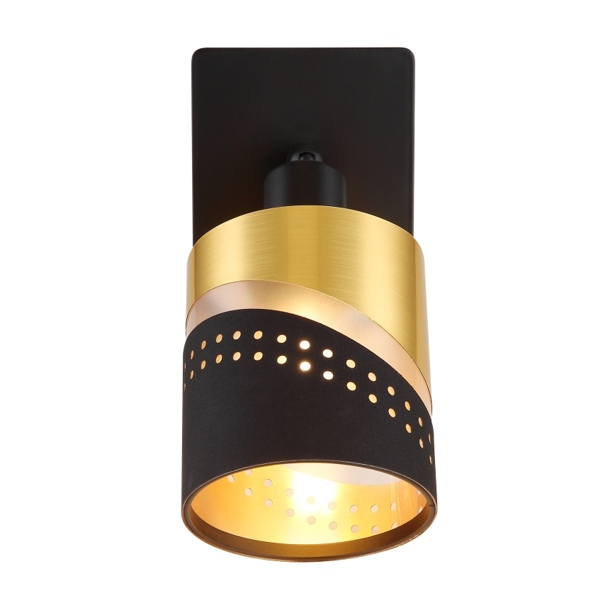 Globo - Foco de pared 1xE14/25W/230V negro/dorado
