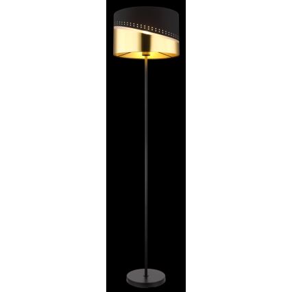 Globo - Lámpara de pie 1xE27/60W/230V diá. 35 cm negro/dorado