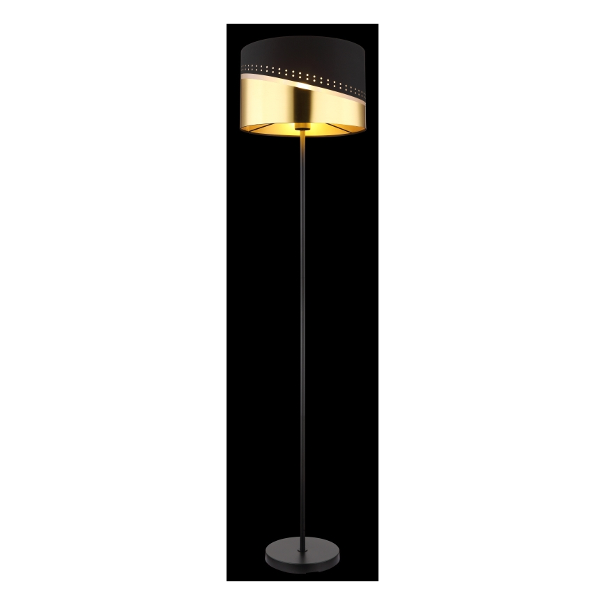 Globo - Lámpara de pie 1xE27/60W/230V diá. 35 cm negro/dorado