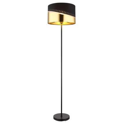 Globo - Lámpara de pie 1xE27/60W/230V diá. 35 cm negro/dorado