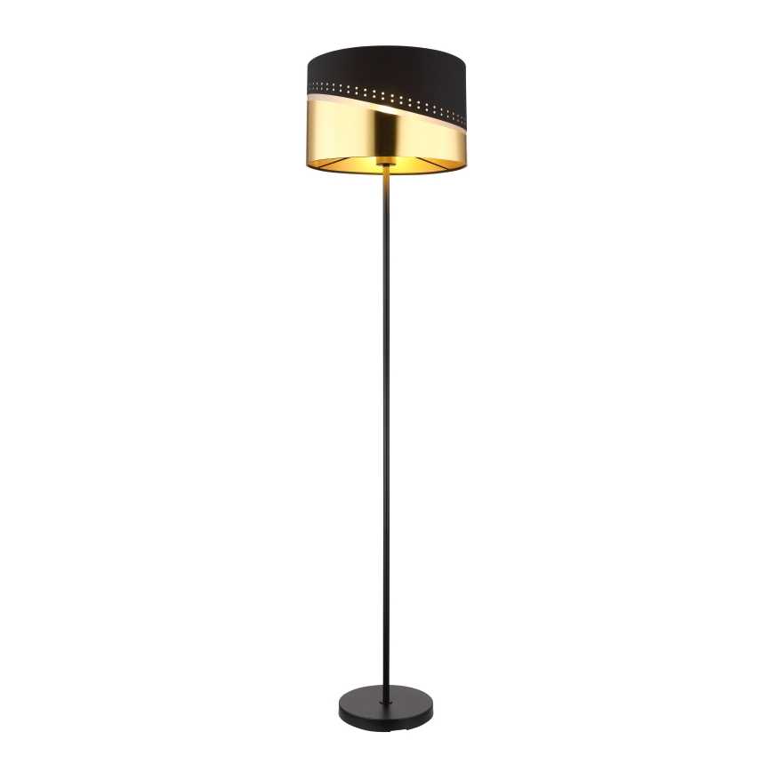 Globo - Lámpara de pie 1xE27/60W/230V diá. 35 cm negro/dorado